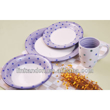 KC-00181 / Keramik runder Dinner Set / Runde Form / Abziehbild Spitze